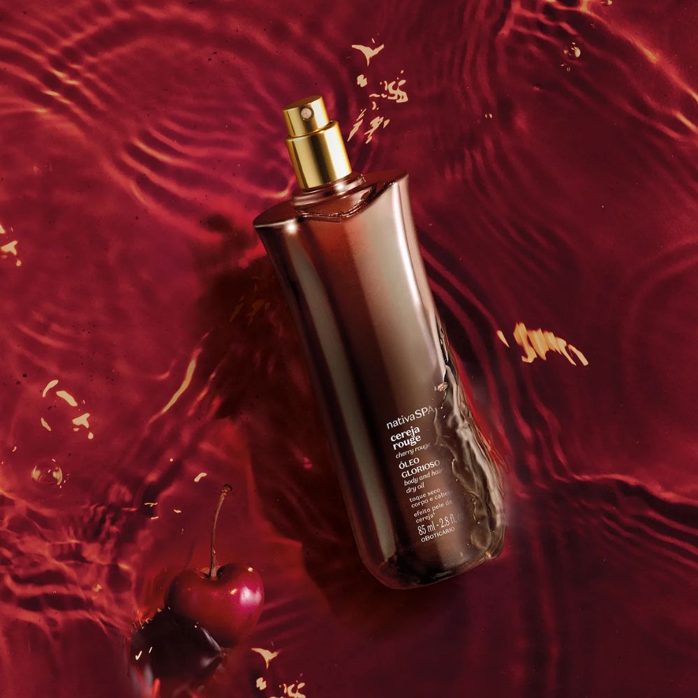 Nativa Spa Óleo Multifuncional Glorioso Cereja Rouge - Olio corpo e capelli Ciliegia 85ml