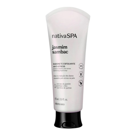 NATIVA SPA Sabonete Exfoliating Anti-stress Jasmim Sambac 175ml - Anti-stress exfoliating bubble bath Jasmine Sambac