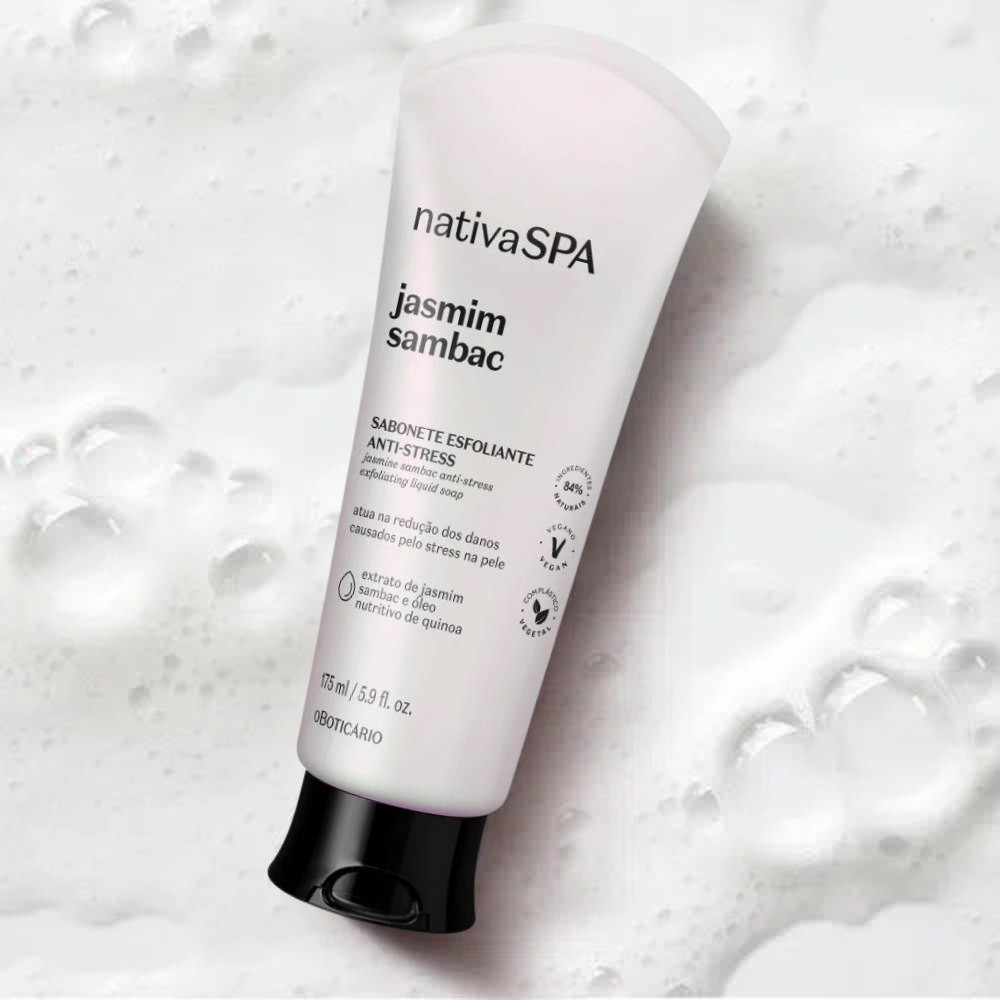NATIVA SPA Sabonete Esfoliante Anti-stress Jasmim Sambac - Bagnoschiuma esfoliante anti-stress Gelsomino Sambac 175ml