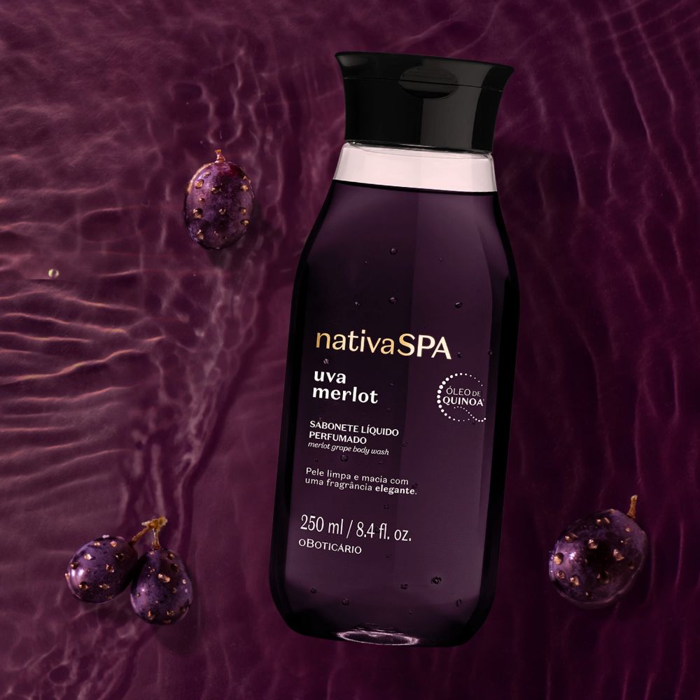 Nativa Spa Sabonete Líquido Uva Merlot - Bagnoschiuma 250ml