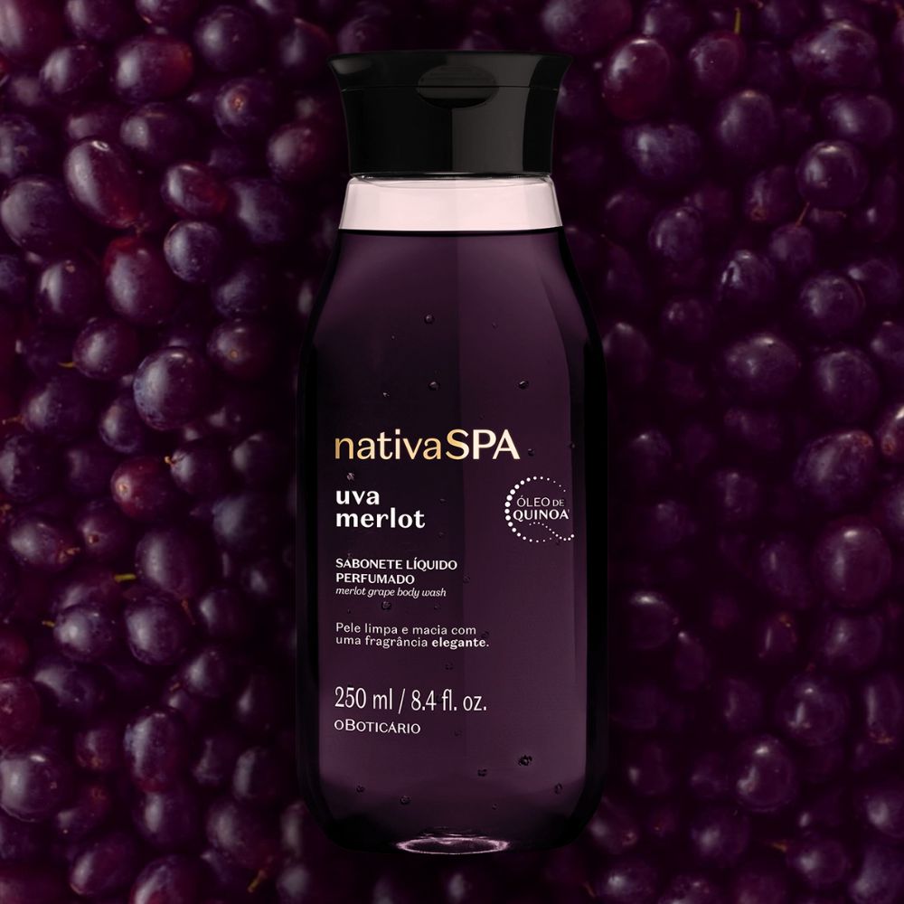 Nativa Spa Sabonete Líquido Uva Merlot - Bagnoschiuma 250ml