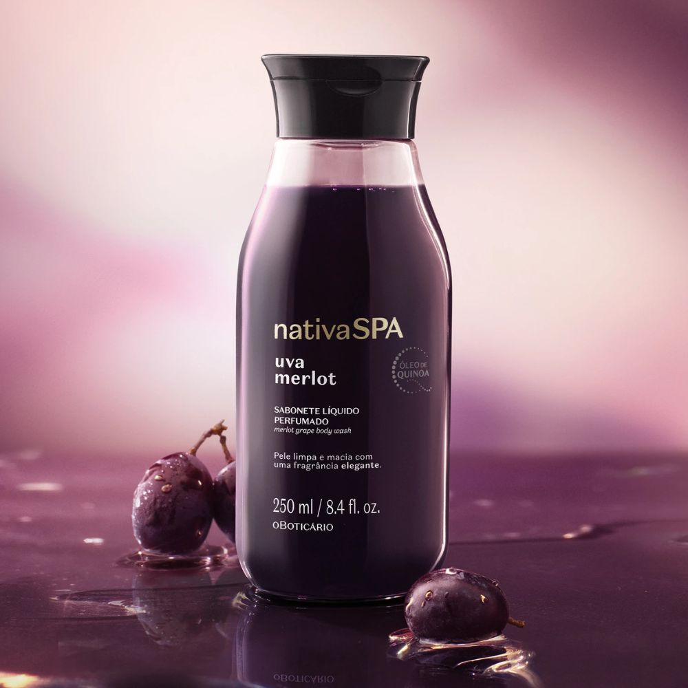 Nativa Spa Sabonete Líquido Uva Merlot - Bagnoschiuma 250ml