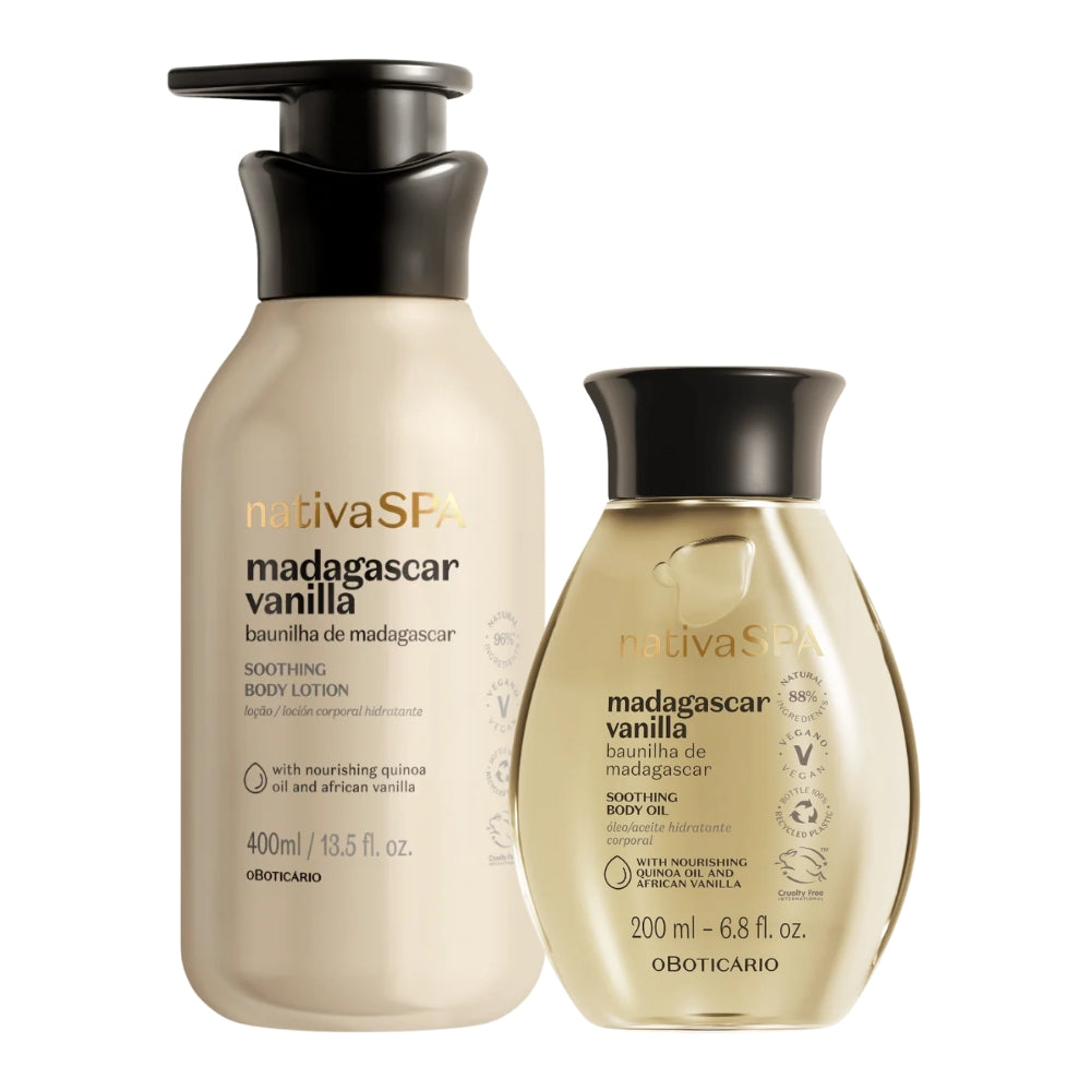 Nativa SPA Set regalo Baunilha de Madagascar – Lozione & Olio Corpo