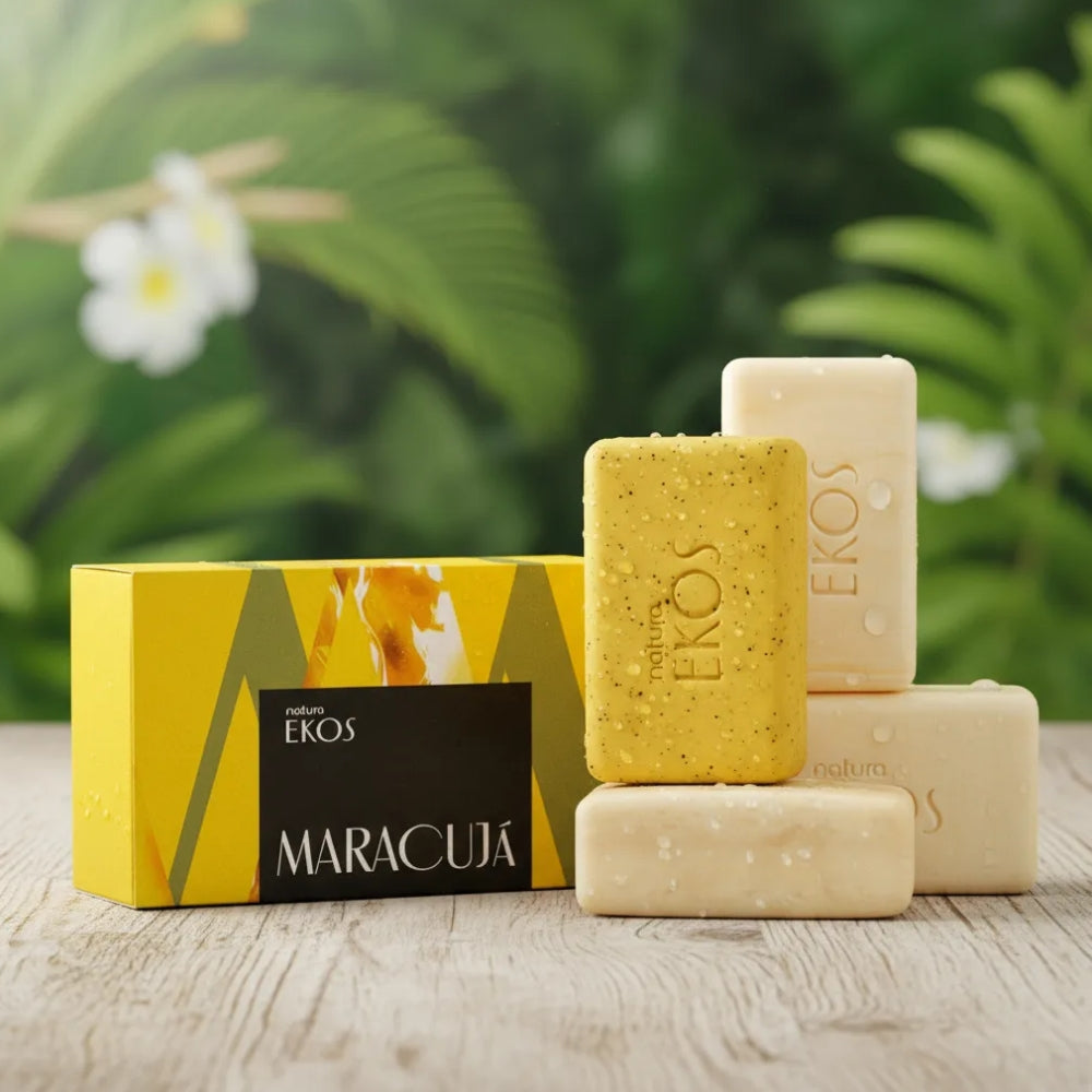 Natura Ekos Sabonete em Barra Maracujá - Set 4 saponette