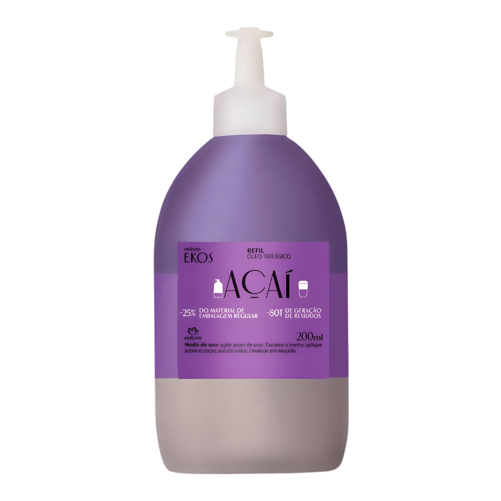 Natura Ekos Açaí Refil Óleo Trifásico - Ricarica olio trifasico antiossidante 200ml