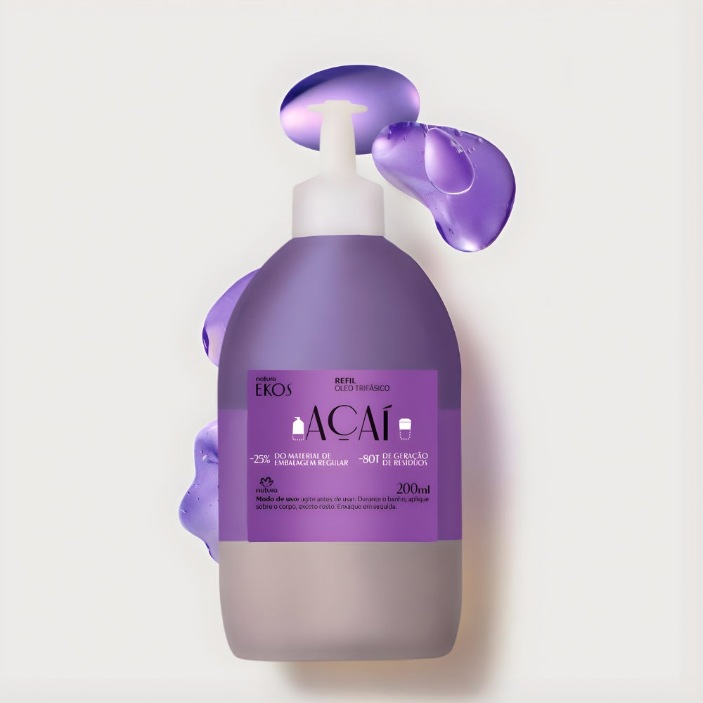Natura Ekos Açaí Refil Óleo Trifásico - Ricarica olio trifasico antiossidante 200ml