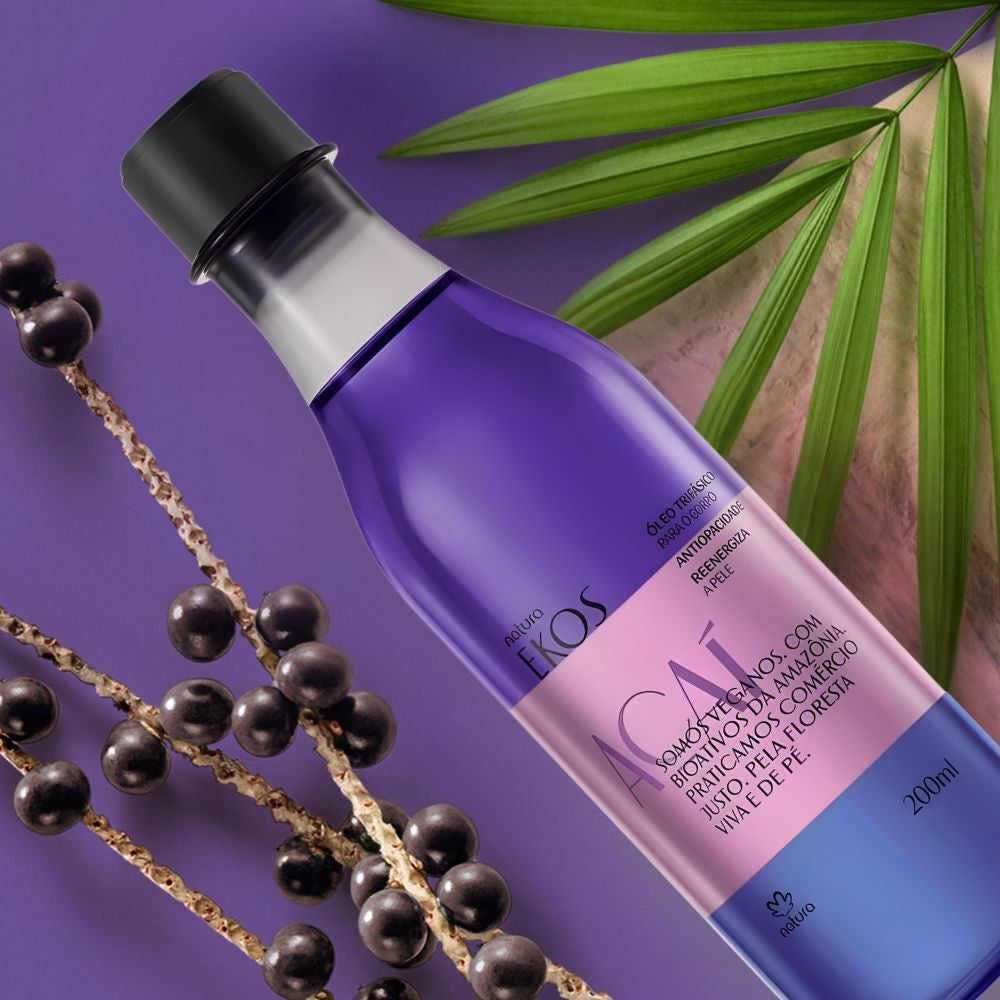 Natura Ekos Óleo Trifásico Corporal Açaí - Olio trifasico 200ml
