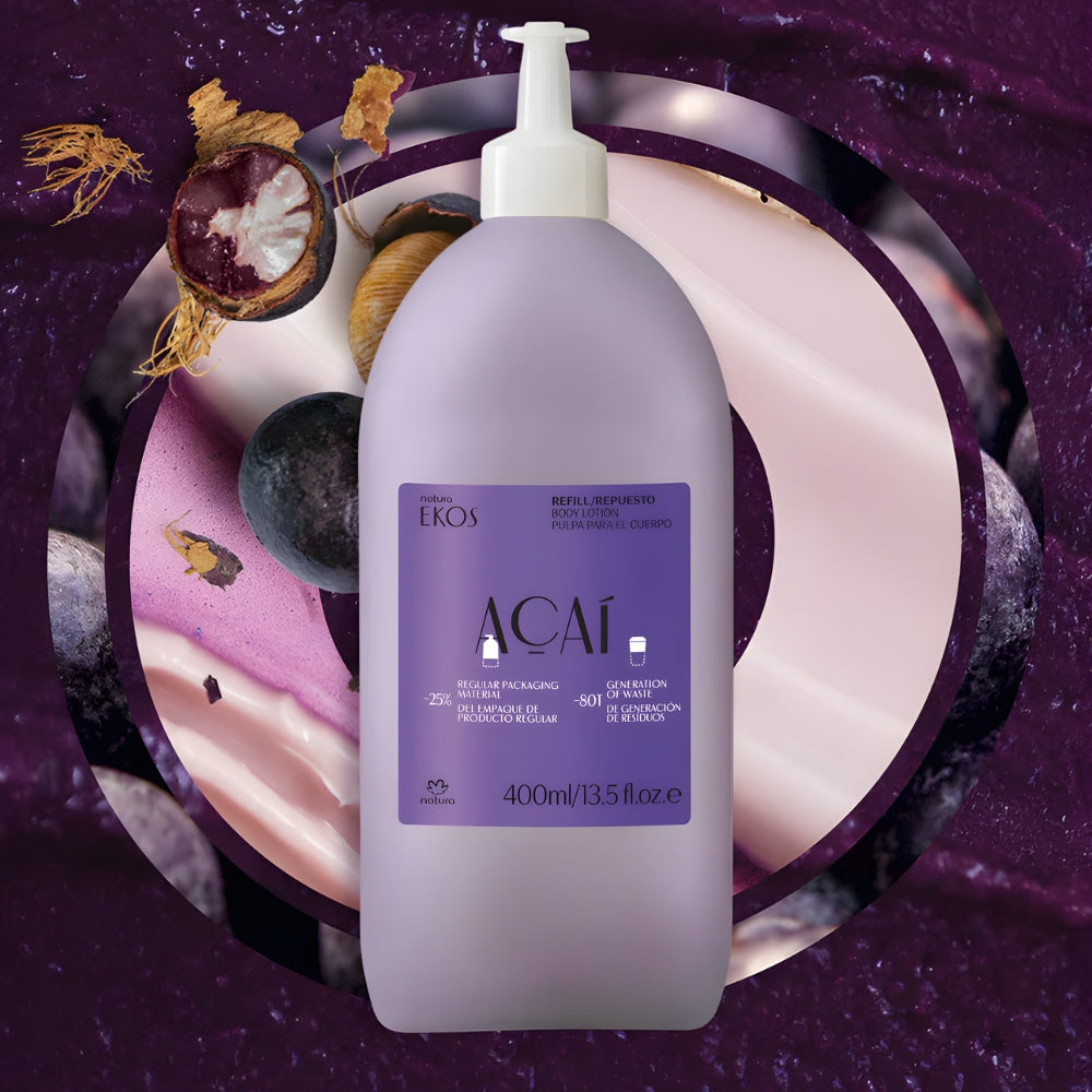 Natura Ekos Refil Creme Hidratante Açaí - Ricarica lozione corpo 400ml