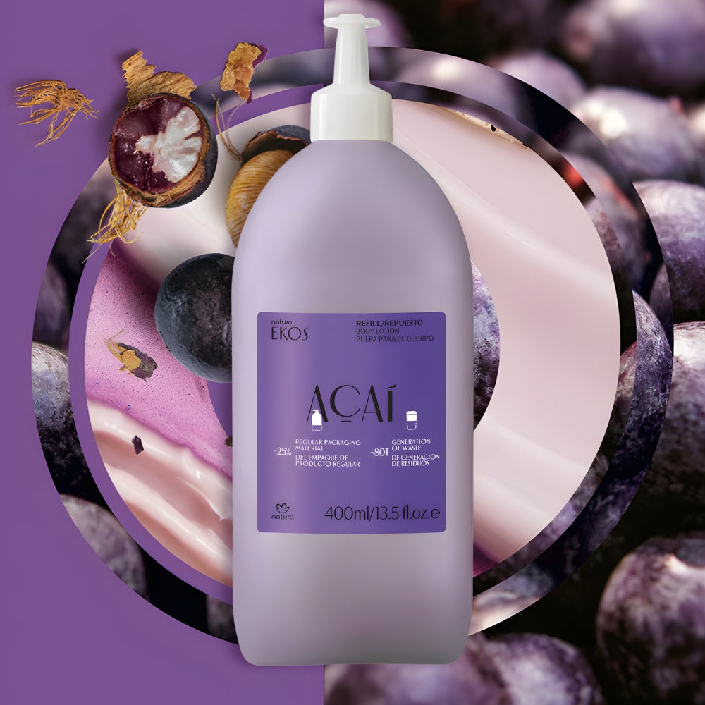 Natura Ekos Refil Creme Hidratante Açaí - Ricarica lozione corpo 400ml