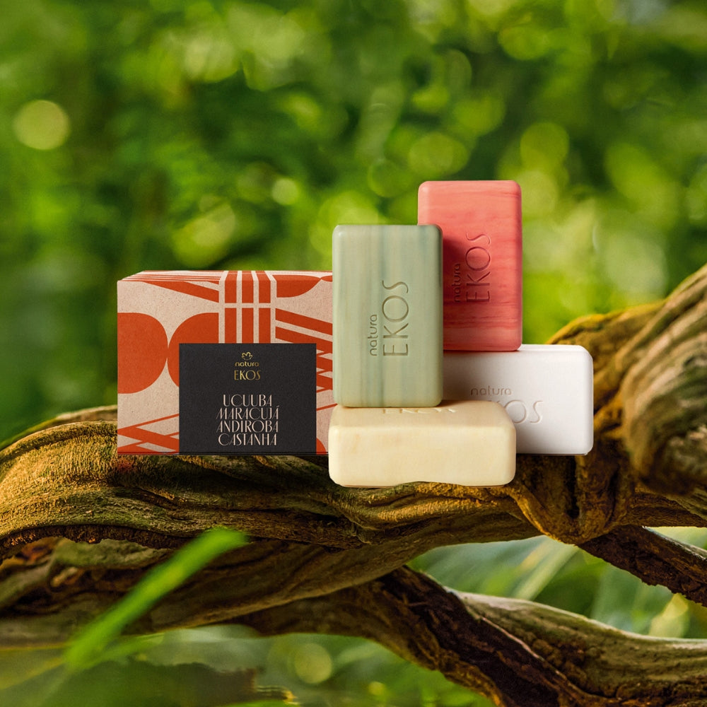 Natura Ekos Sabonete em Barra Ucuuba Maracuja Andiroba Castanha - Set 4 saponette