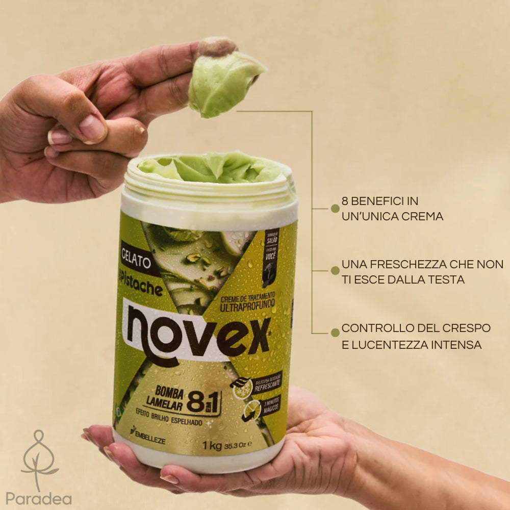 Novex Creme de Tratamento Gelato de Pistache - Maschera capelli effetto laminato 1kg