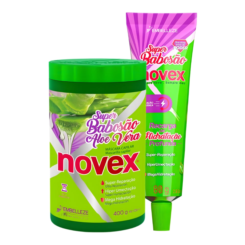 Novex Kit Super Babosão Aloe Vera - Maschera & Ricarica di idratazione