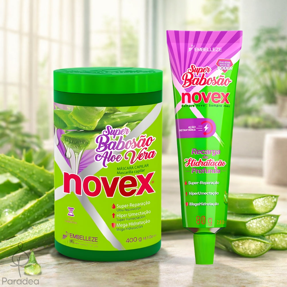 Novex Kit Super Babosão Aloe Vera - Maschera & Ricarica di idratazione