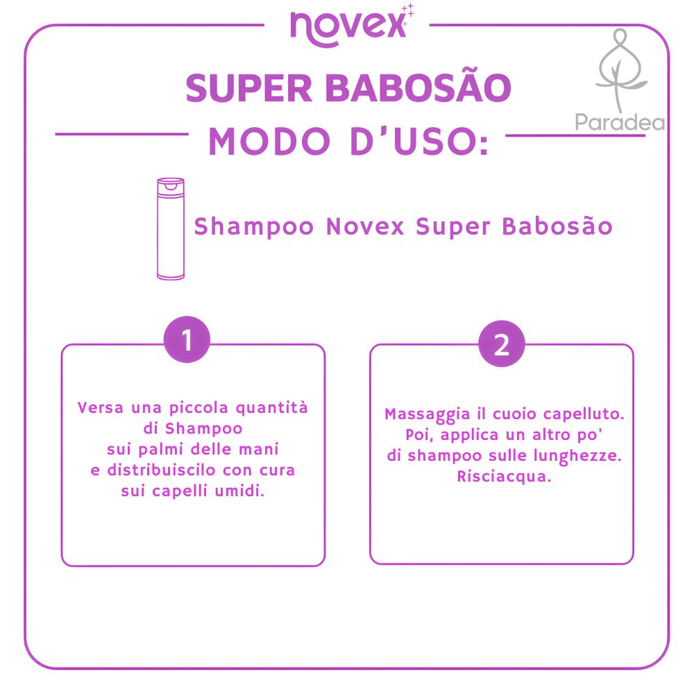 Novex Shampoo Super Babosão - Shampoo idratante e riequilibrante Aloe Vera 300ml