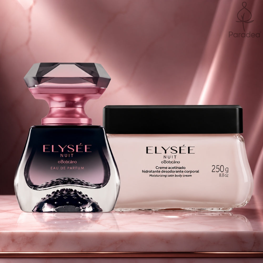 O Boticário Elysée Nuit Geschenkset – Eau de Parfum + Körpercreme