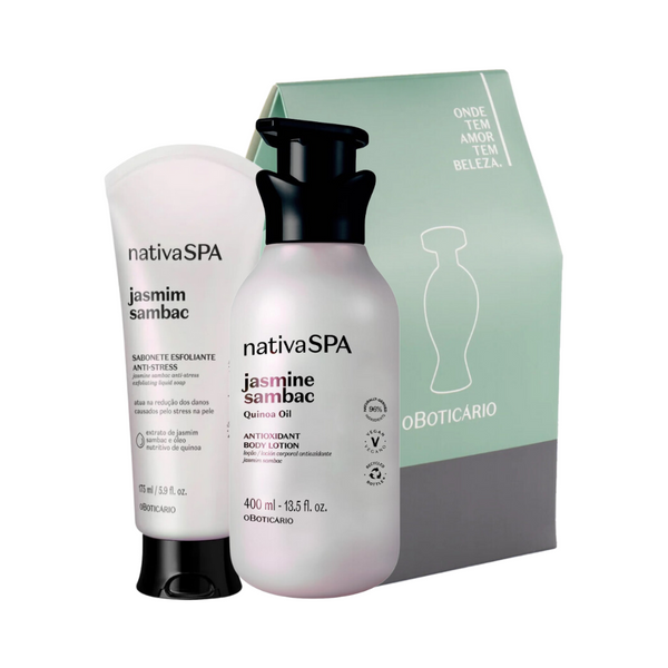 O BOTICÁRIO NATIVA SPA Gift set Bubble bath &amp; body lotion Jasmine Sambac exfoliating and anti-stress