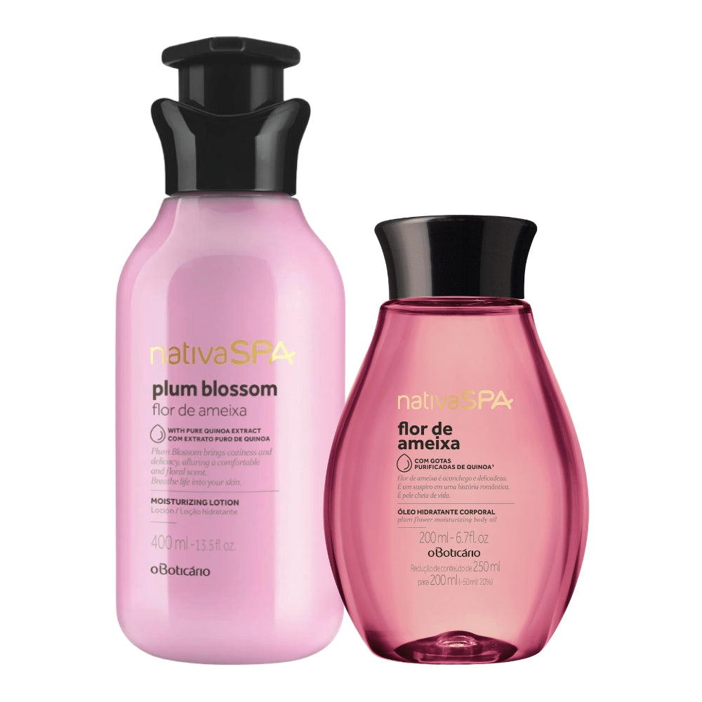 Nativa SPA Set regalo Flor de Ameixa - Lozione idratante corpo & Olio idratante corpo
