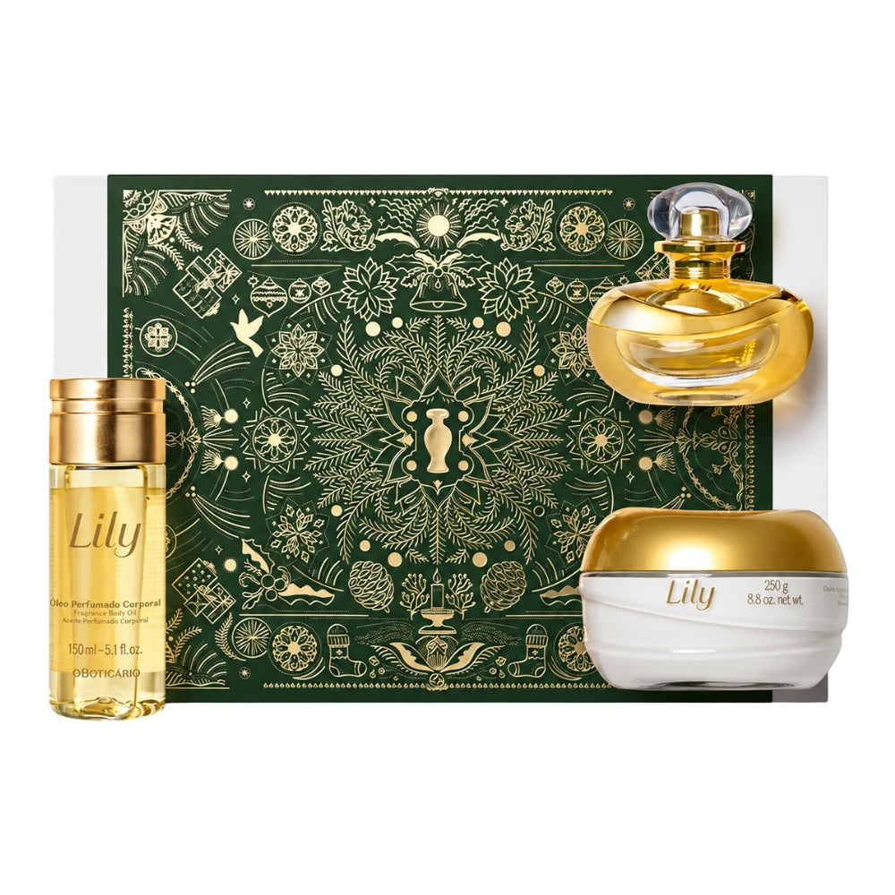 O Boticário Cofanetto Regalo Lily – Crema corpo + Olio corpo + Eau de Parfum