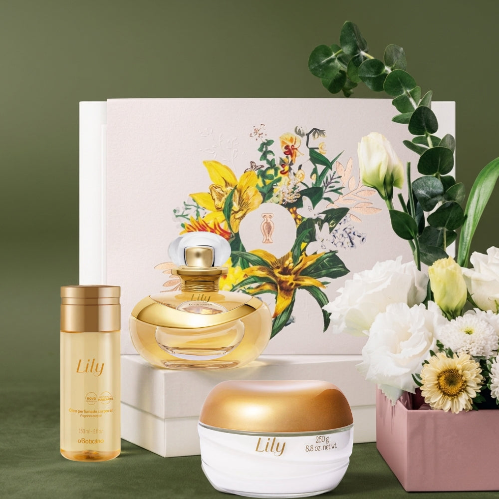 O Boticário Cofanetto Regalo Lily – Crema corpo + Olio corpo + Eau de Parfum