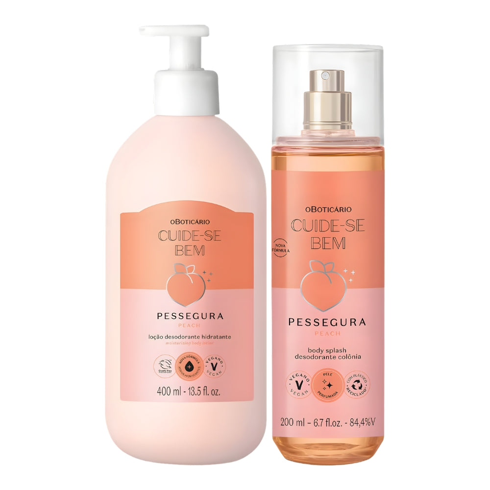 O Boticário Cuide-se Bem Set Pessegura - Lozione idratante & Body Splash