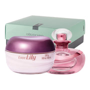 O Boticário Love Lily Geschenkbox – Satin Cream &amp; Eau de Parfum