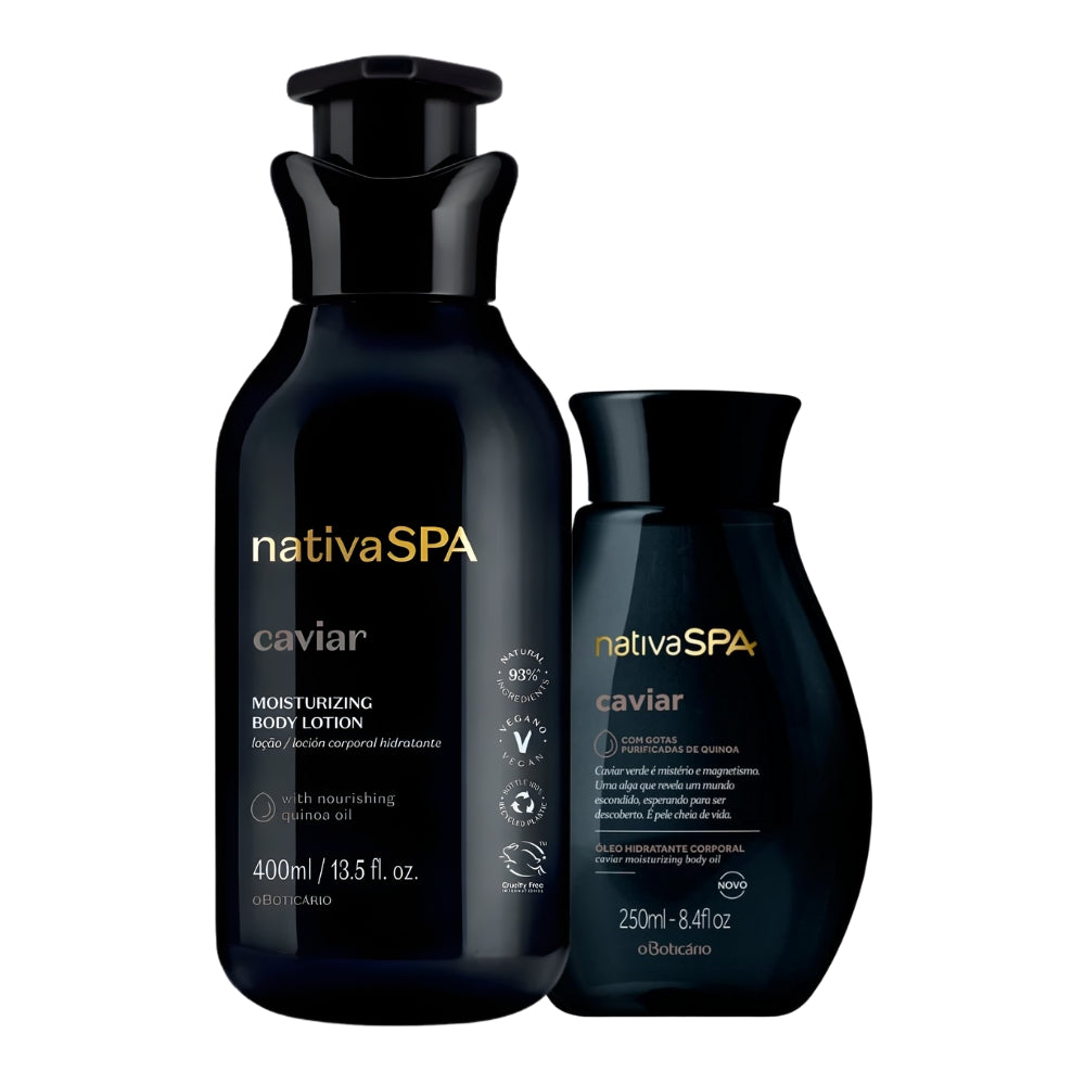 Nativa SPA Set Caviar – Lozione & Olio idratante corpo