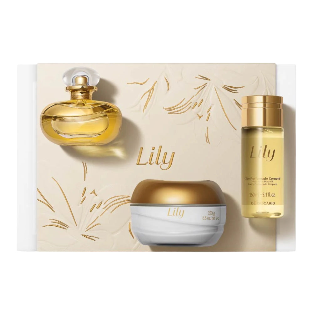 O Boticário Set Regalo Lily – Crema corpo + Olio corpo + Eau de Parfum