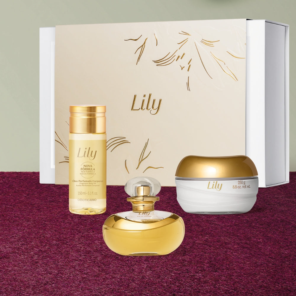 O Boticário Set Regalo Lily – Crema corpo + Olio corpo + Eau de Parfum