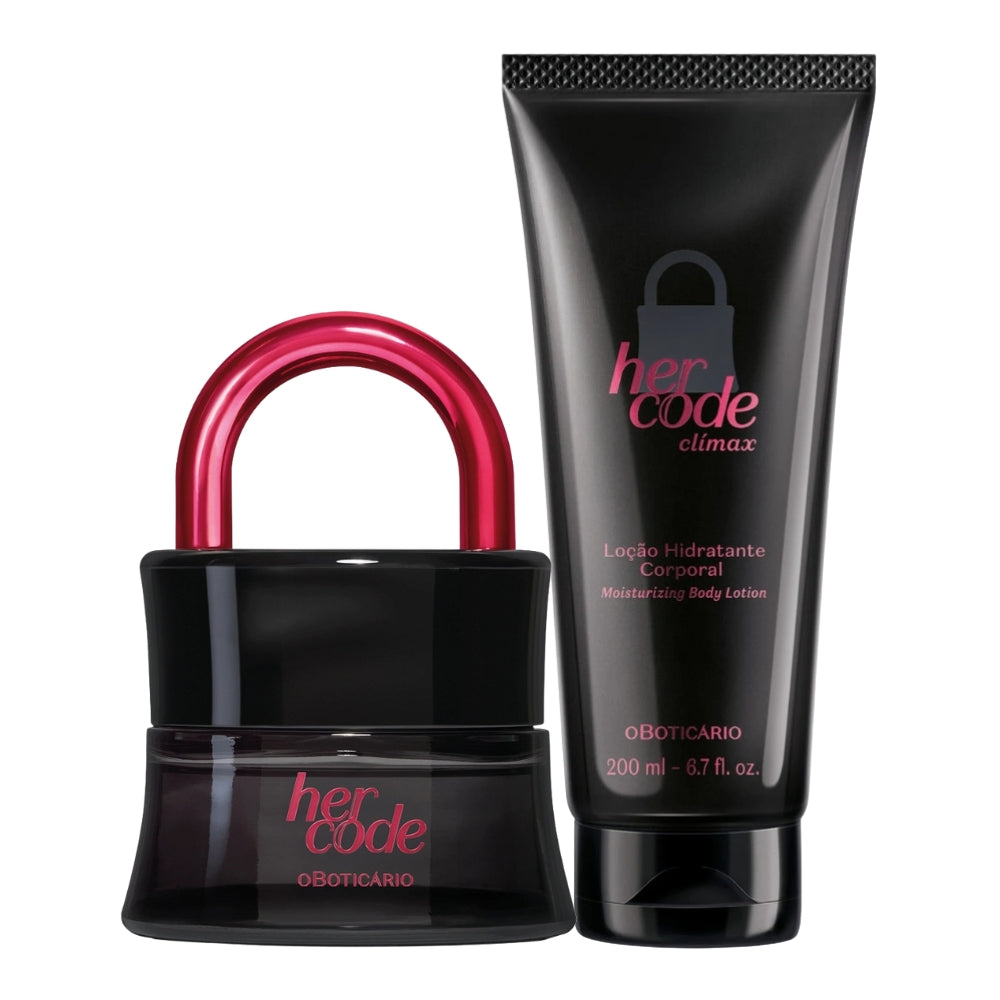 O Boticário Her Code Clímax Coffret cadeau – Lotion pour le corps et eau de parfum