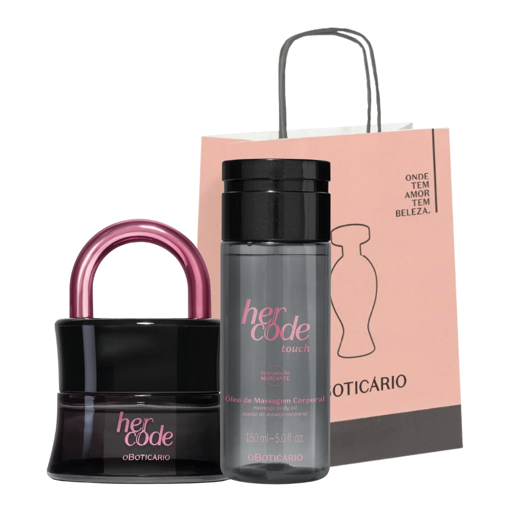 O Boticário Set regalo Her Code Touch – Olio corpo & Eau de Parfum