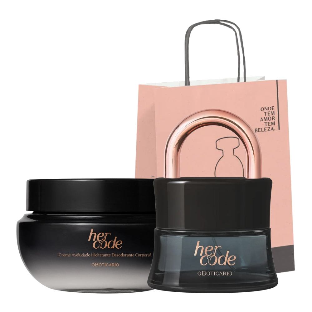 O Boticário Set regalo Her Code – Crema vellutata & Eau de Parfum
