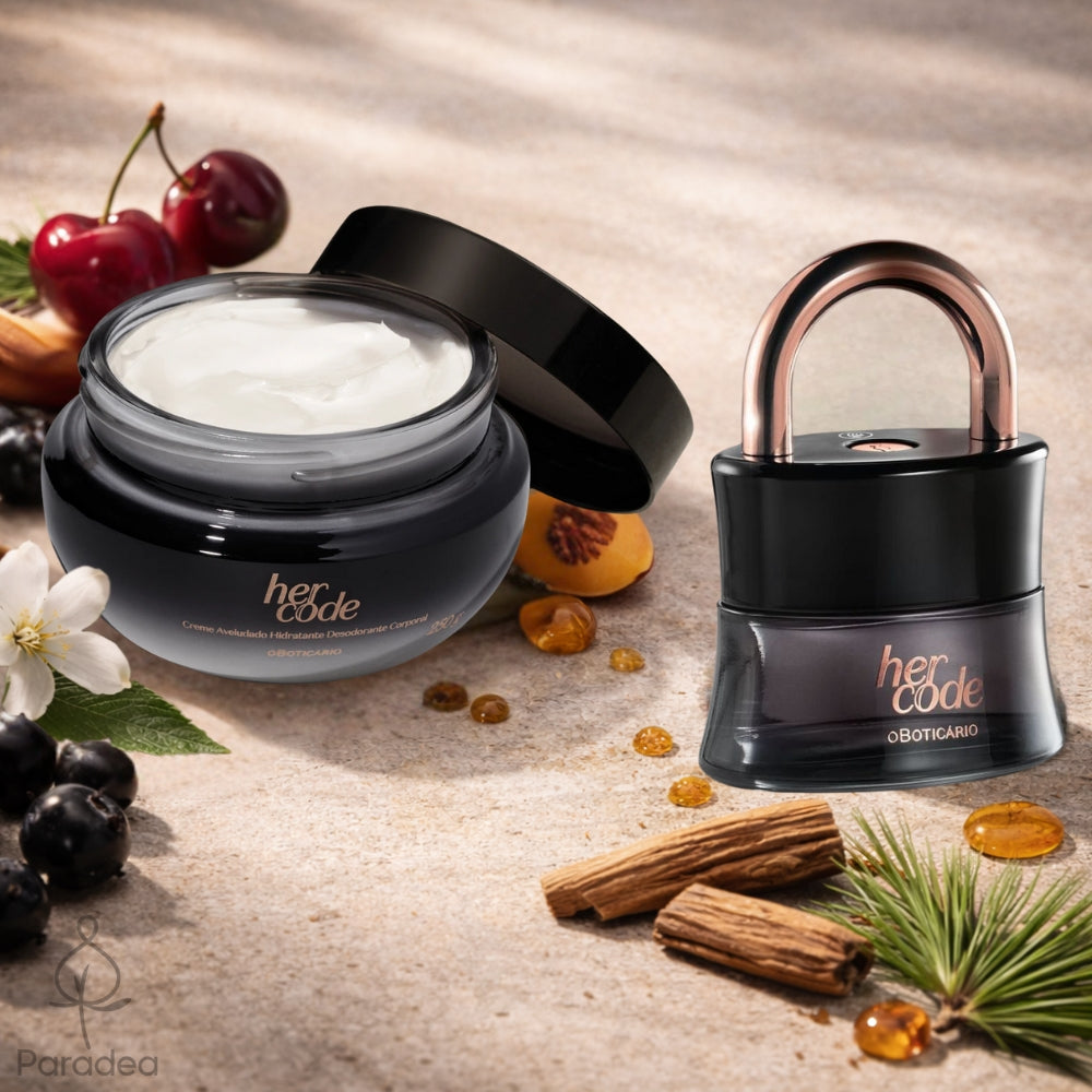 O Boticário Her Code Coffret Cadeau – Crème Velouté &amp; Eau de Parfum