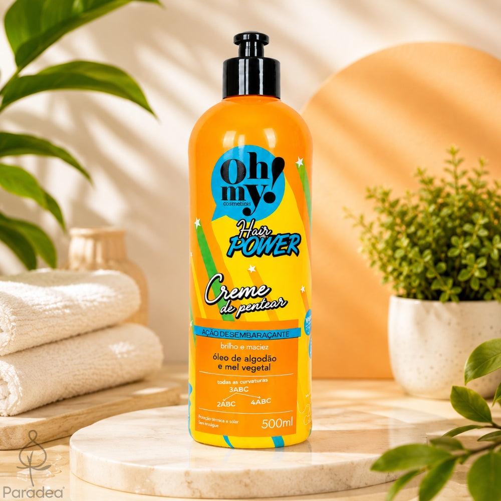 Oh My! Hair Power Creme de pentear - Crema districante Anticrespo e Brillantezza 500ml