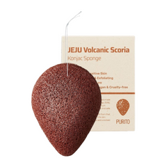 PURITO Jeju Volcanic Scoria Konjac Sponge - Éponge nettoyante pour le visage