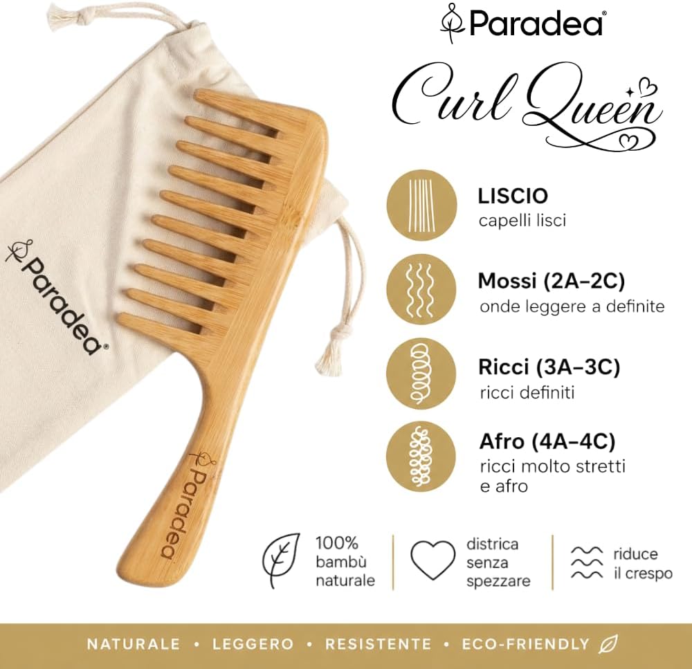 Paradea Pettine in bambù a denti larghi