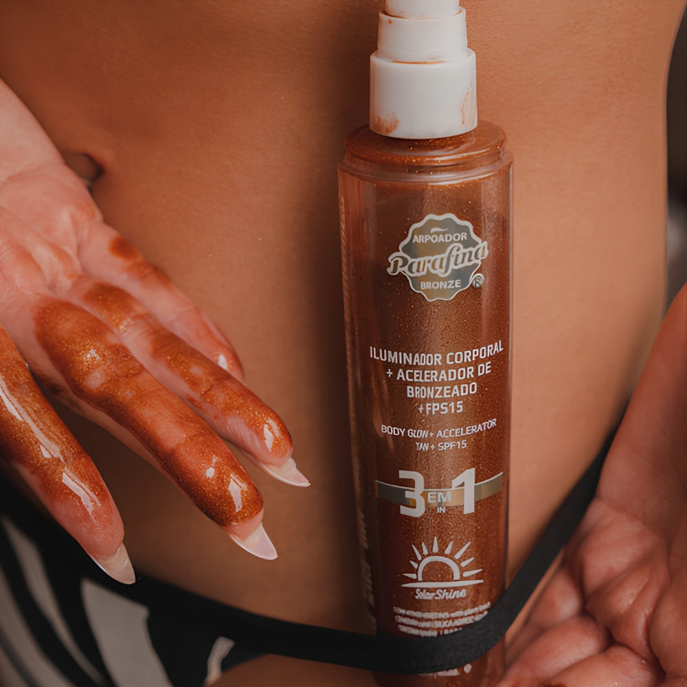 Parafina Bronze SolarShine 3x1 Glow + Prot. Solar FPS15 – Acceleratore Abbronzatura 120ml