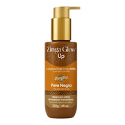 Parafina Bronze Zinga Glow Iluminador e Protetor Solar - Lozione illuminante pelli scure 110gr
