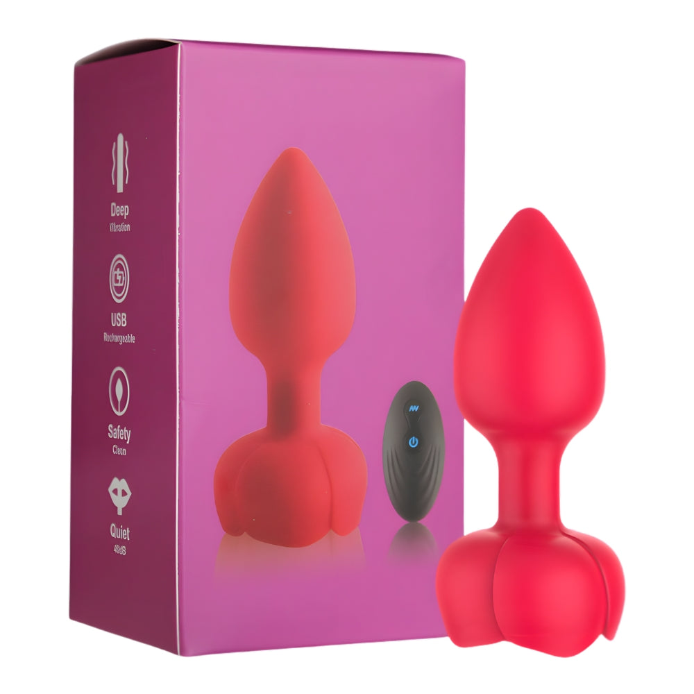 Plug anale vibrante Rosa con telecomando
