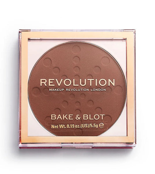 REVOLUTION Powder Bake &amp; Blot Deep Dark - Poudre compacte