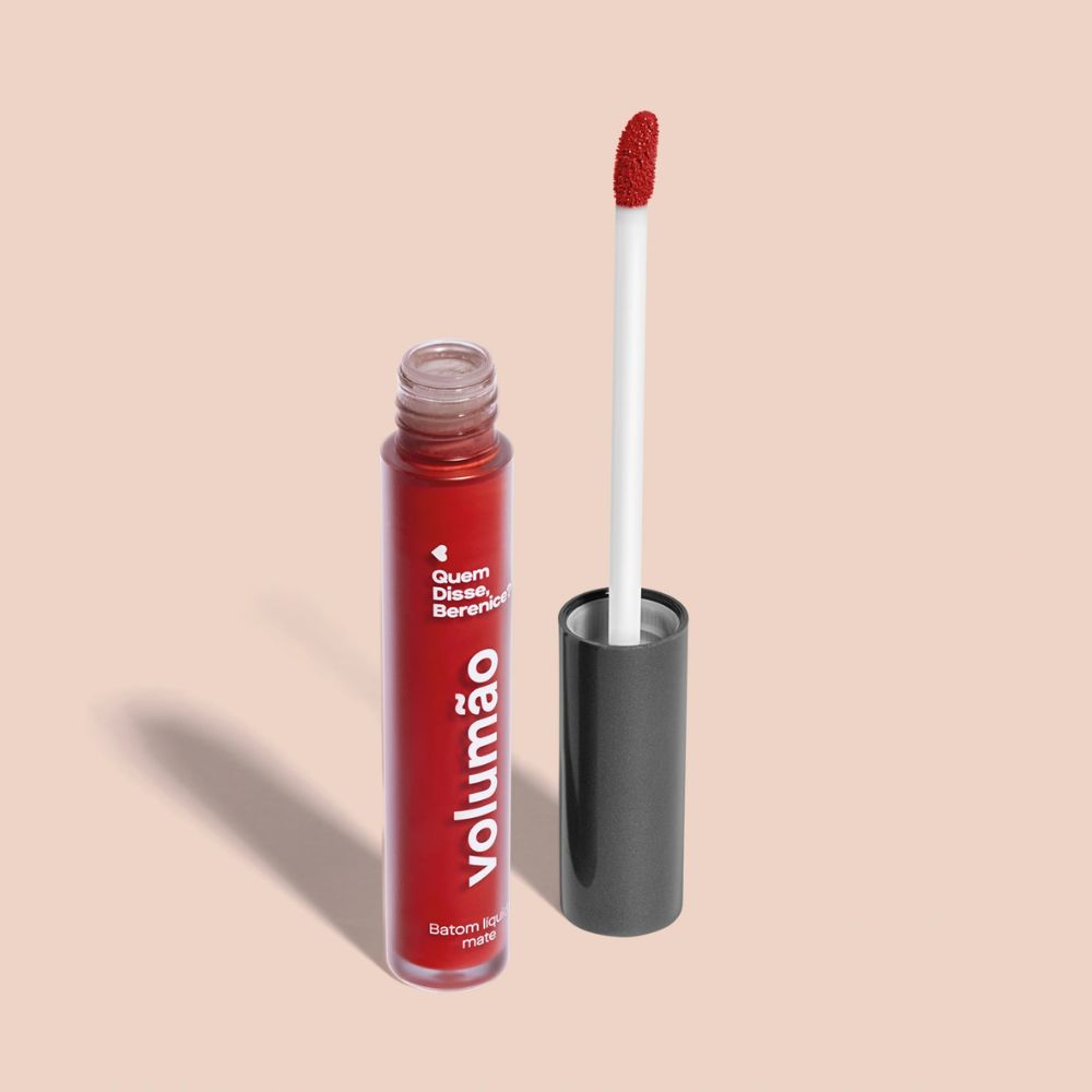 Quem Disse, Berenice? Batom Volumão Líquido Vermelho Morangoli - Rossetto matte