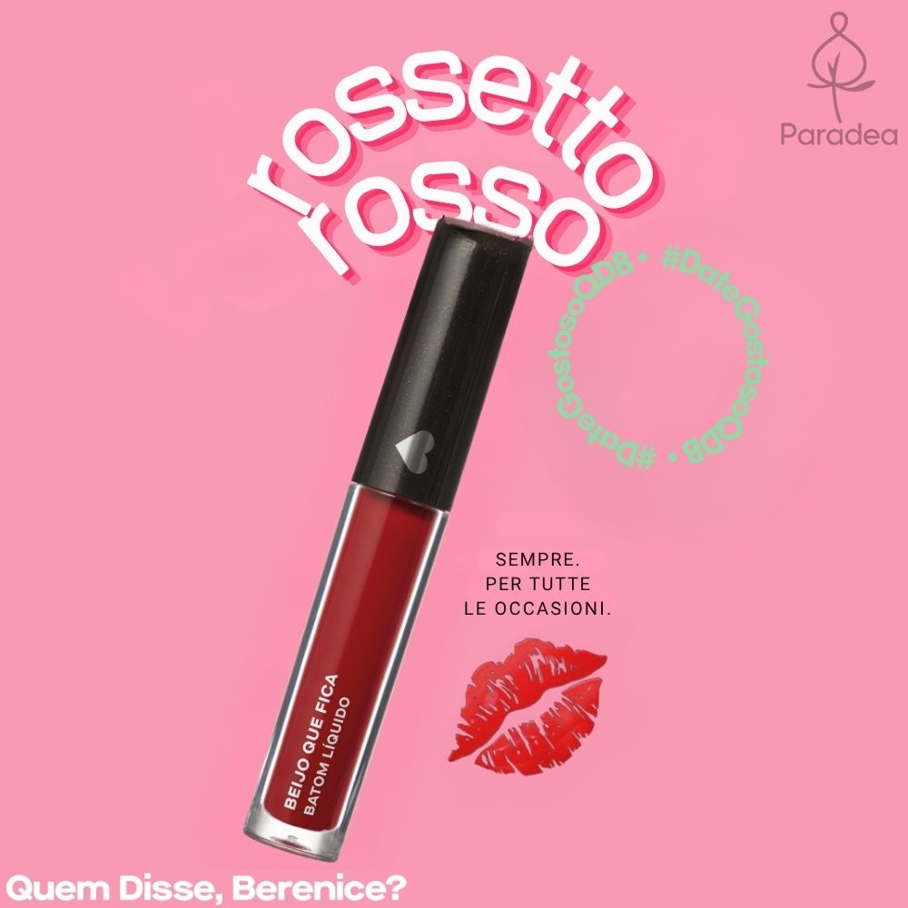 Quem disse, Berenice? Batom Líquido Supermate Beijo Que Fica - Rossetto rosso supermatte