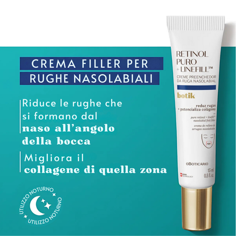 BOTIK Pure Retinol + Linefill Nasolabial Wrinkle Preenchedor Cream - Crème comblante des rides nasolabiales avec rétinol et Linefill