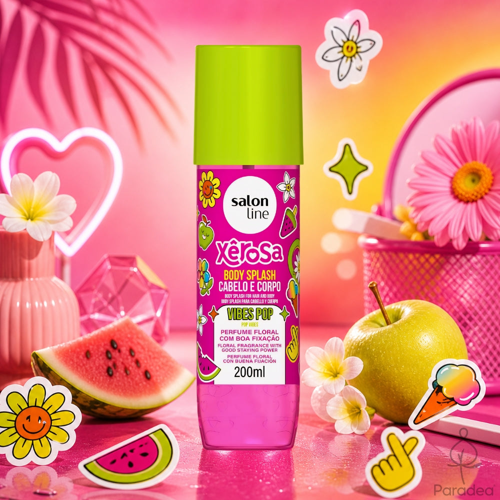 Salon Line Body Splash Xêrosa Vibes Pop - Spray profumato Capelli e Corpo 200ml