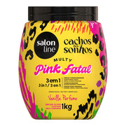 Salon Line Cachos dos Sonhos Multy Pink Fatal - Crema 3 in 1 per capelli ricci e afro 1kg