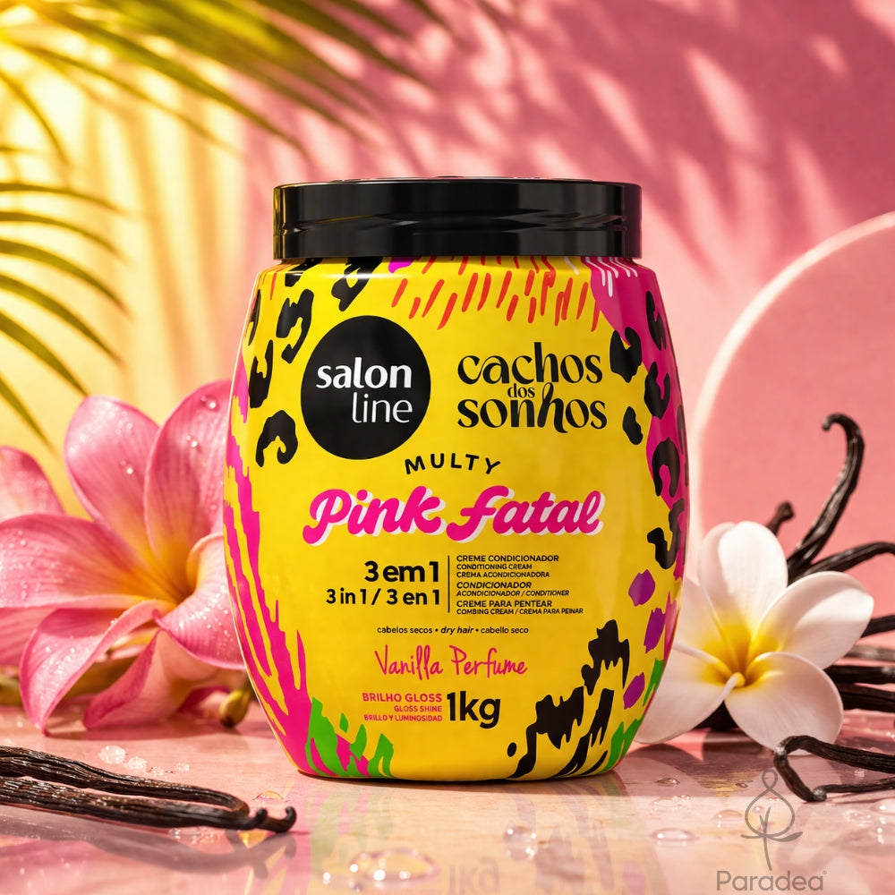 Salon Line Cachos dos Sonhos Multy Pink Fatal - Crema 3 in 1 per capelli ricci e afro 1kg