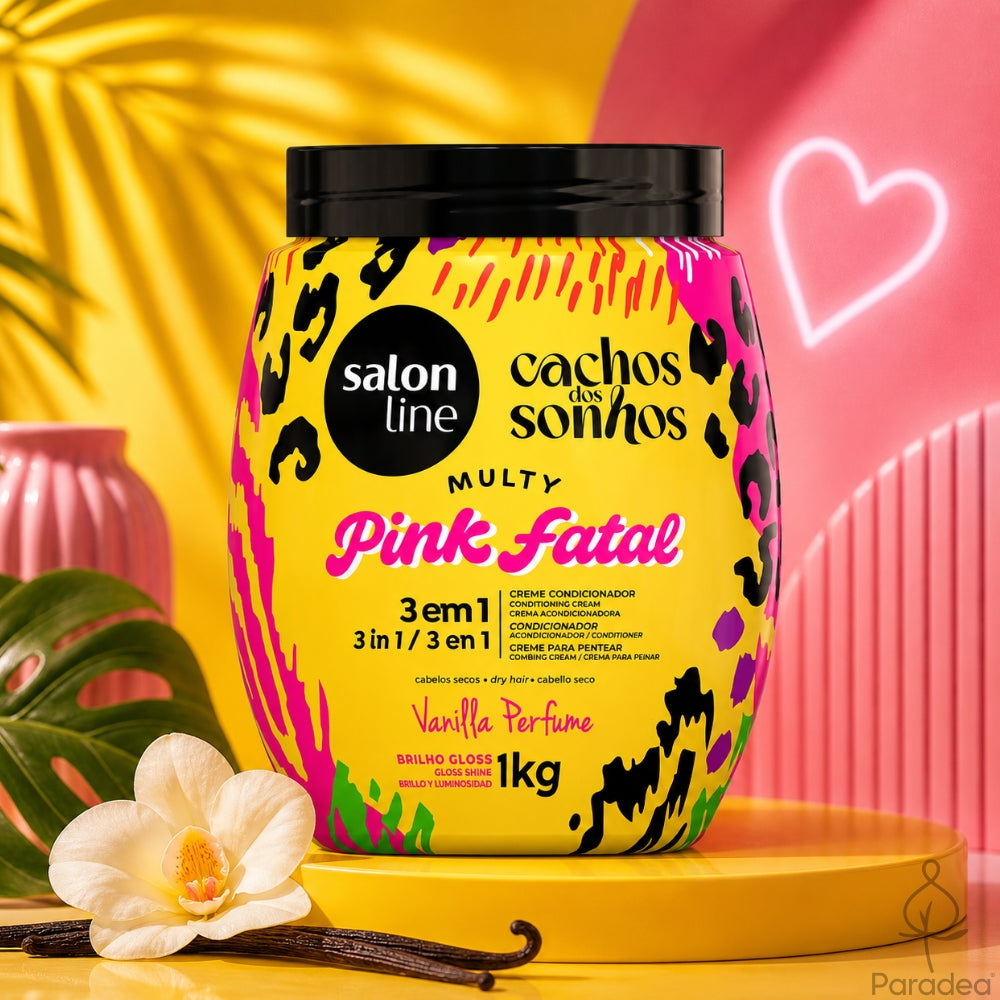 Salon Line Cachos dos Sonhos Multy Pink Fatal - Crema 3 in 1 per capelli ricci e afro 1kg