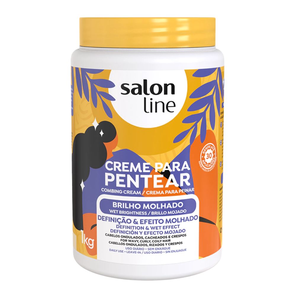 Salon Line Creme De Pentear Brilho Molhado - Crema districante effetto bagnato 1kg