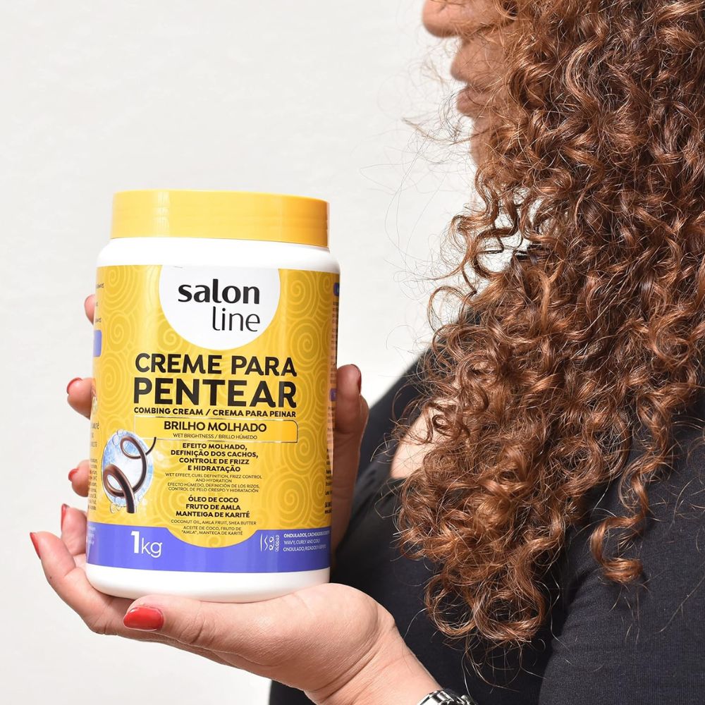 Salon Line Creme De Pentear Brilho Molhado - Crema districante effetto bagnato 1kg