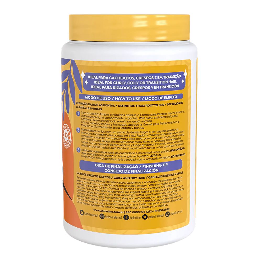 Salon Line Creme De Pentear Brilho Molhado - Crema districante effetto bagnato 1kg