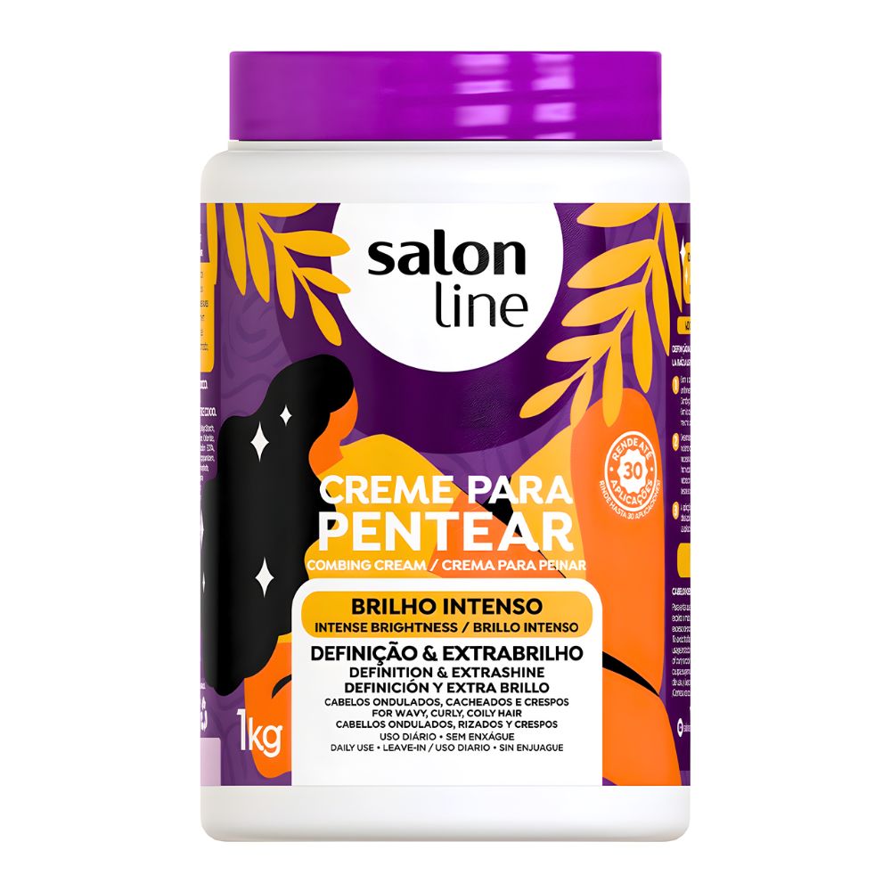 Salon Line Creme para Pentear Brilho Intenso - Crema districante brillantezza intensa 1kg